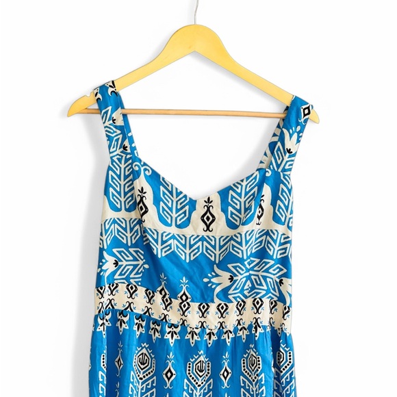 Karen MILLEN Tall Placement Print Woven Tiered Strappy Mini Dress - Picture 3 of 13